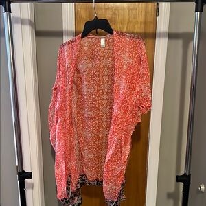 Floral Pink Kimono Cardigan